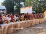 พิธีเปิดผ้าแพรคลุมป้ายเปิดงานปิดทองลูกนิมิต ผูกสีมา ณ วัดหนอ