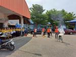กิจกรรมโรงเรียนมีสุขวิทยา ทำกิจกรรมร่วมกับงานป้องกันฯ อบต.ทุ