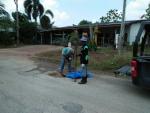 ซ่อมพื้นผิวถนน บริเวณถนนสายชุมนุมสูง-คลองม่วง หมู่ 10 บ้านโพ