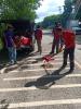 งานป้องกันฯ สำนักปลัด ออกดำเนินการปะถนน สายสามแยก-เขาจุก หมู
