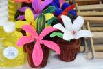 ดอกไม้จากลวดกำมะหยี่ เป็นงานฝีมือ (DIY)